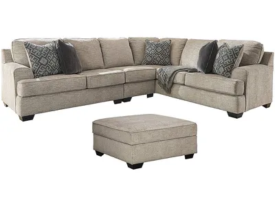 Bovarian 3-Piece Sectional with Ottoman