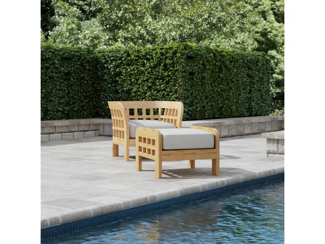 Monhegan Outdoor Ottoman - Alternative View