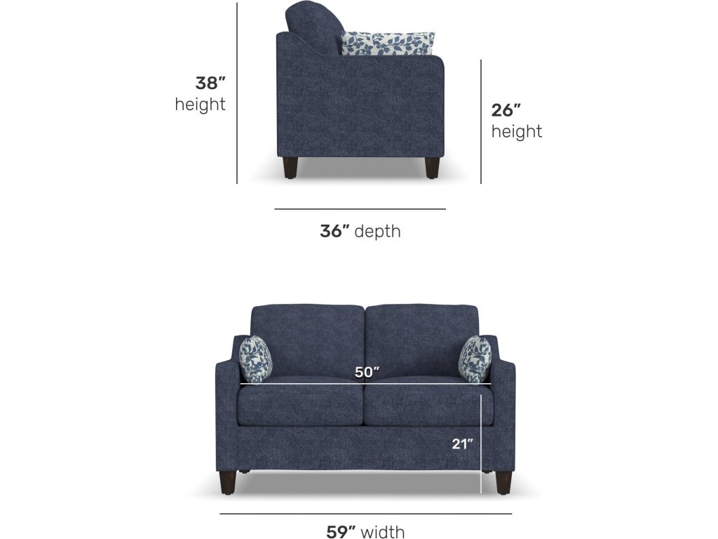 Drew Fabric Loveseat - image 4