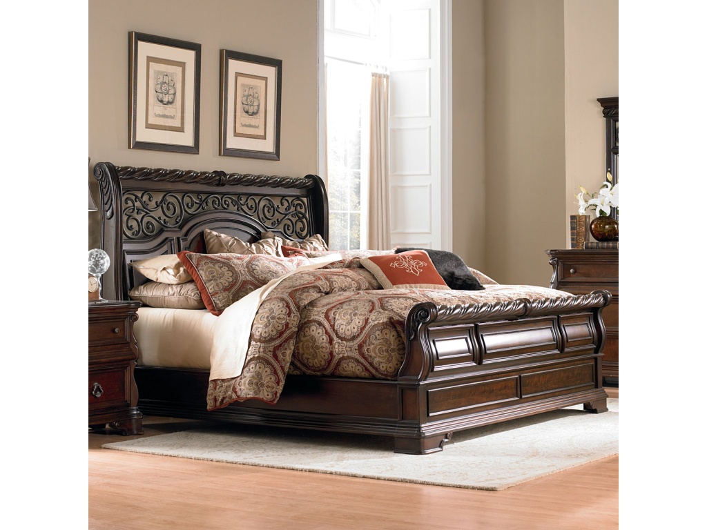 Queen Sleigh Bed - main image