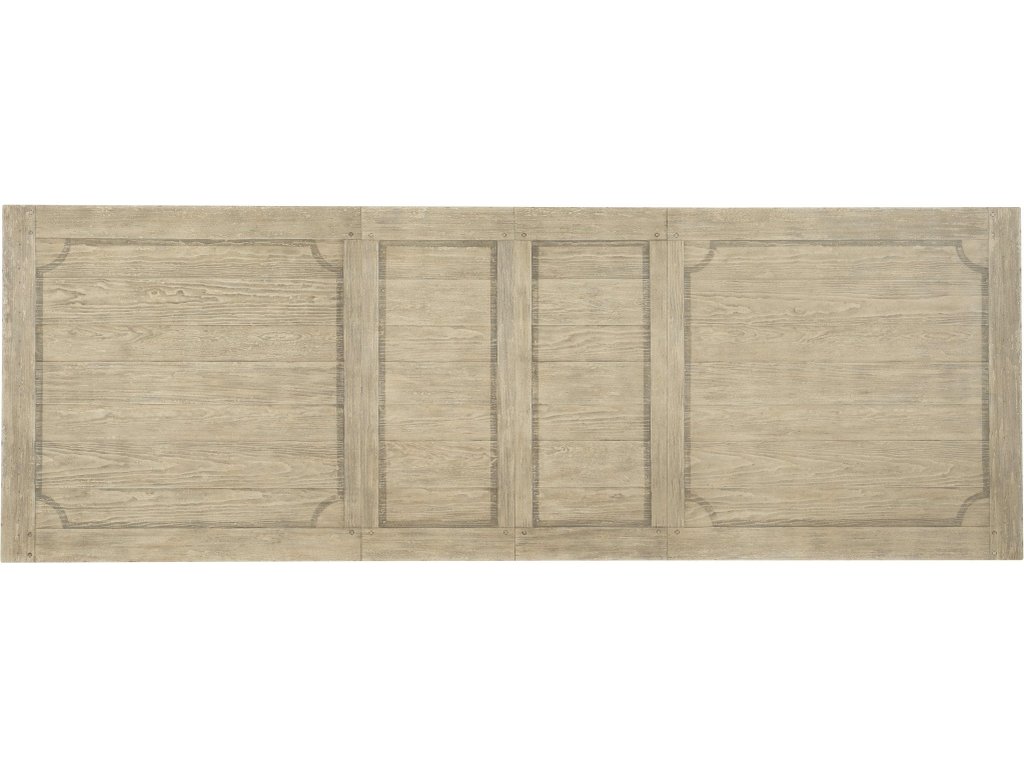 Ciao Bella 84in Trestle Table w/ 2-18in Leaves-Flaky White/Black - image 1