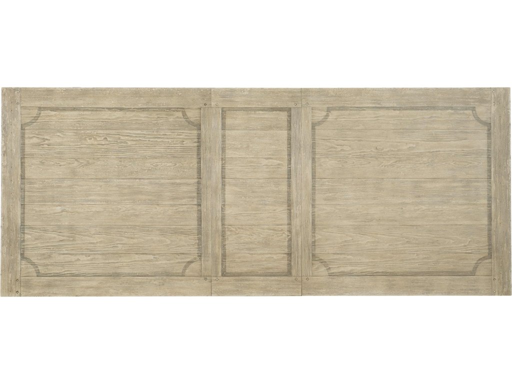 Ciao Bella 84in Trestle Table w/ 2-18in Leaves-Flaky White/Black - image 2