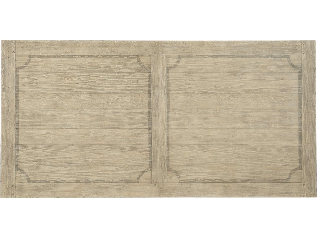 Ciao Bella 84in Trestle Table w/ 2-18in Leaves-Flaky White/Black - image 3