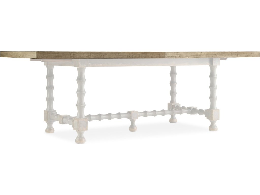 Ciao Bella 84in Trestle Table w/ 2-18in Leaves-Natural/Gray - image 5