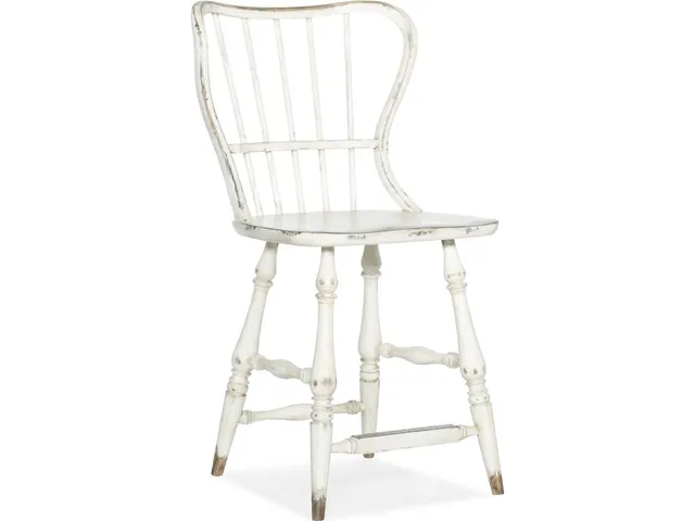 Ciao Bella Spindle Back Counter Stool-White