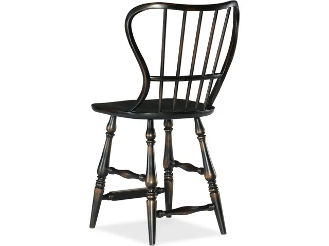 Ciao Bella Spindle Back Counter Stool-Black - Alternative View