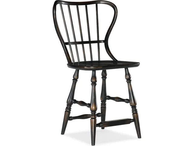 Ciao Bella Spindle Back Counter Stool-Black