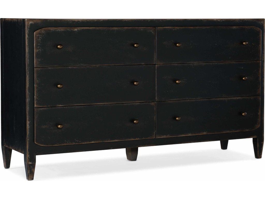 Ciao Bella Six-Drawer Dresser- Black - main image