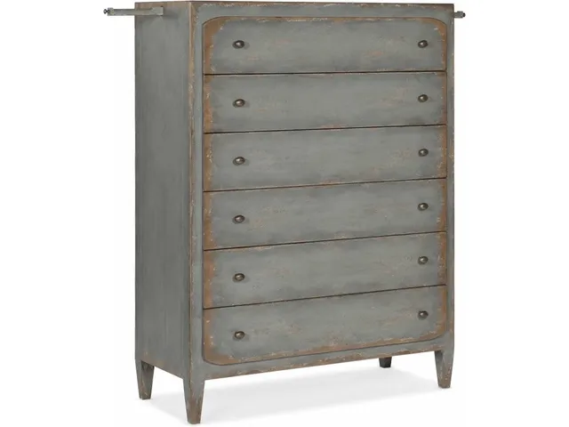 Ciao Bella Six-Drawer Chest- Speckled Gray