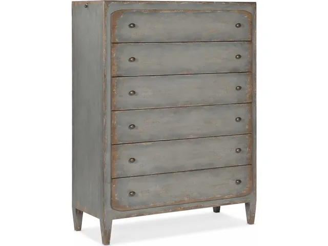 Ciao Bella Six-Drawer Chest- Speckled Gray