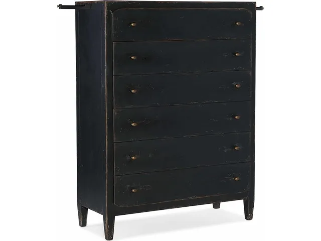 Ciao Bella Six-Drawer Chest- Black