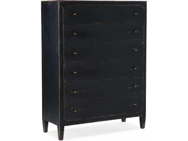Ciao Bella Six-Drawer Chest- Black