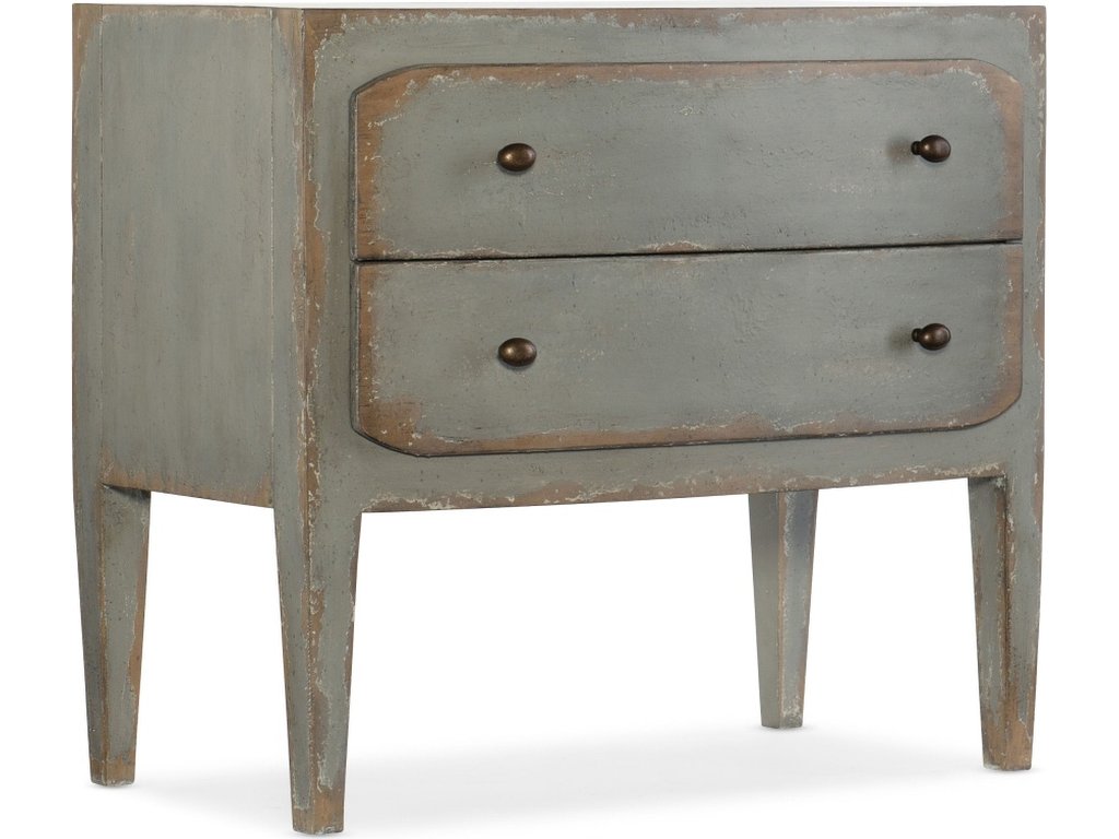 Ciao Bella Two-Drawer Nightstand- Speckled Gray - main image