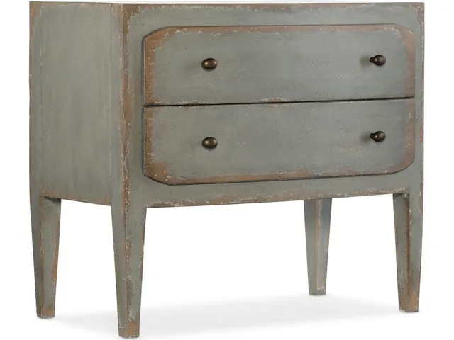Ciao Bella Two-Drawer Nightstand- Speckled Gray