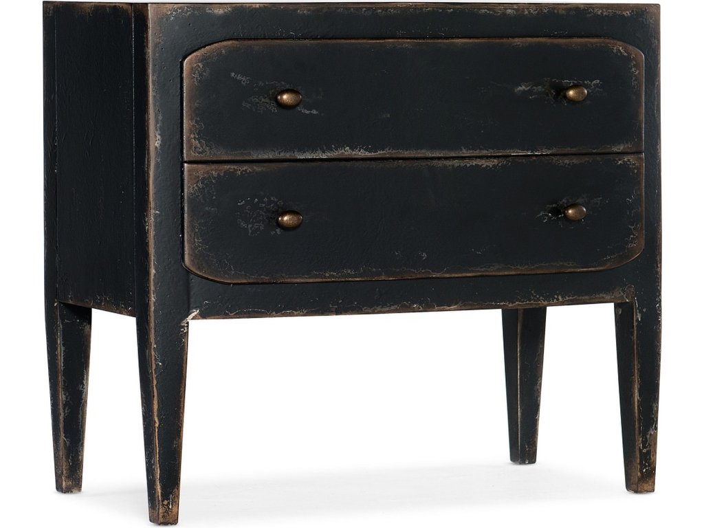 Ciao Bella Two-Drawer Nightstand- Black - main image