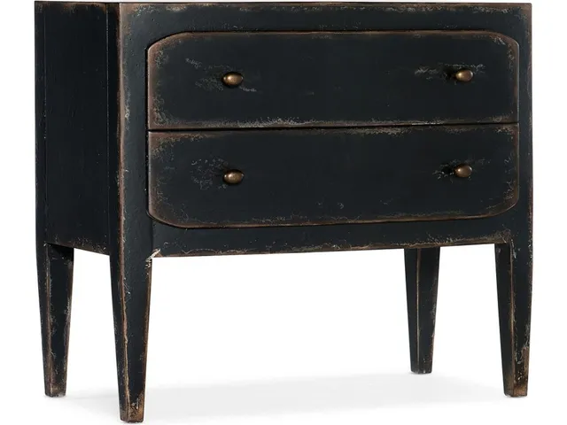 Ciao Bella Two-Drawer Nightstand- Black