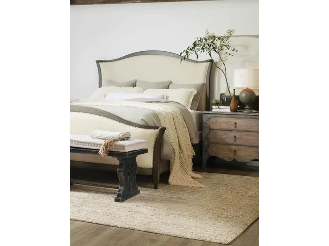 Ciao Bella King Upholstered Bed- Speckled Gray