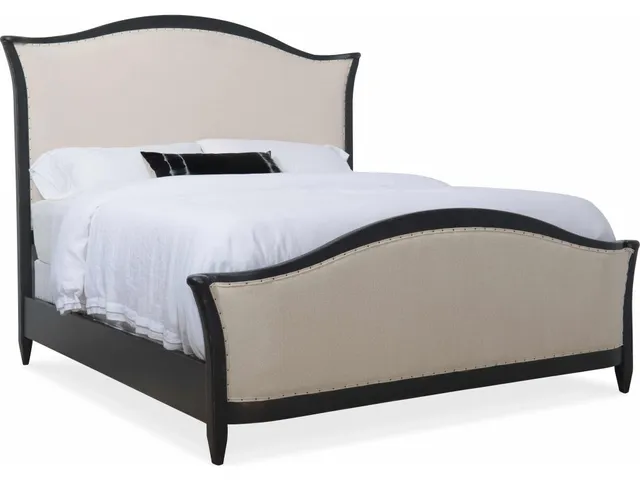 Ciao Bella Queen Upholstered Bed- Black