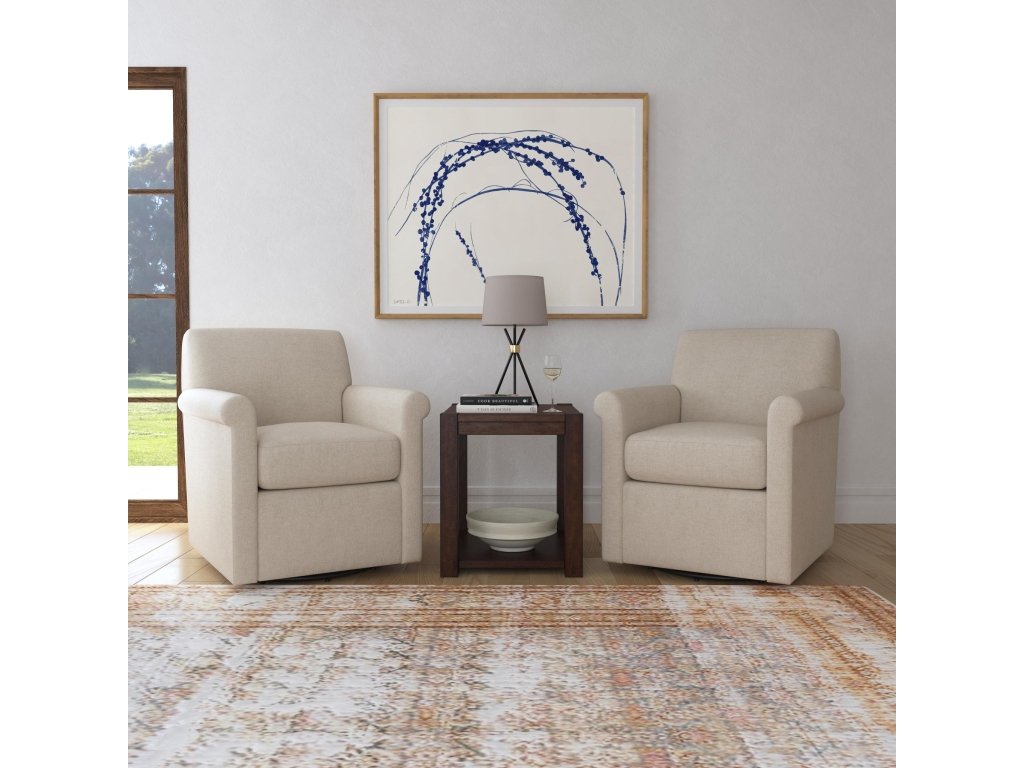 Stella Fabric Swivel Chair - image 12