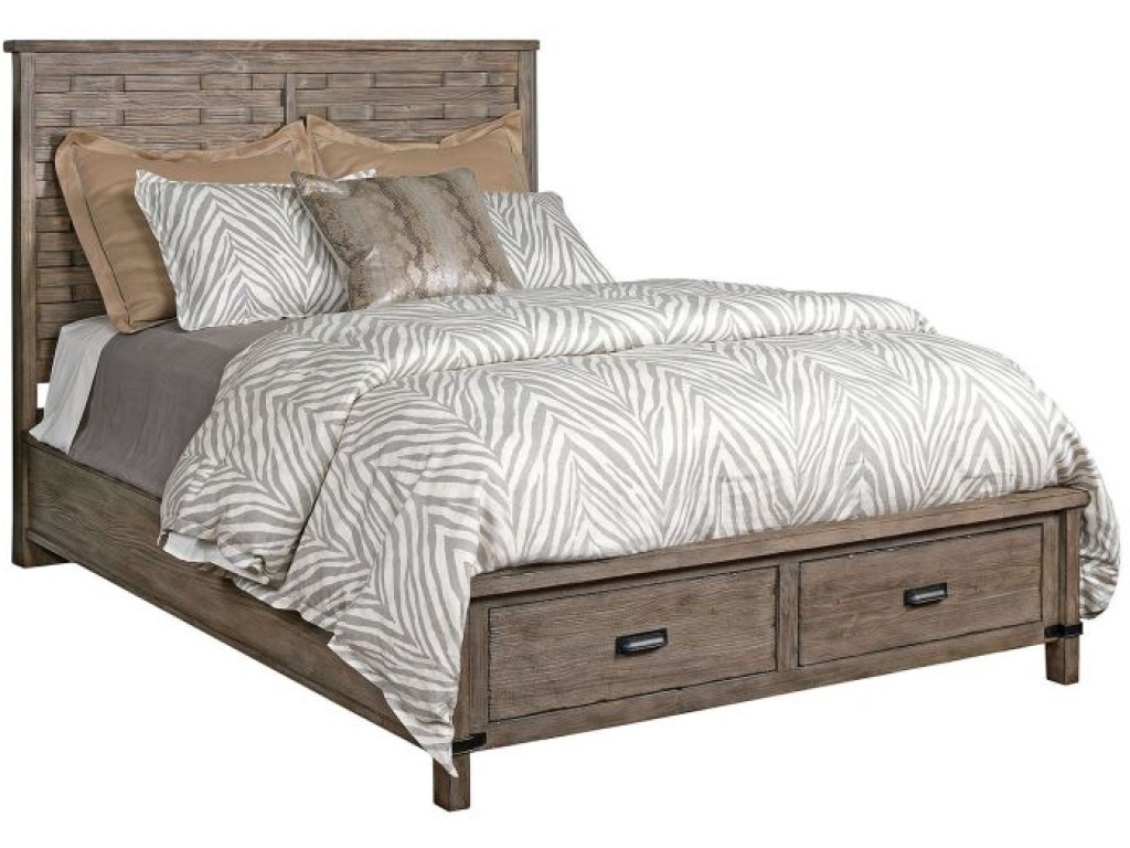 Panel Queen Bed - Complete W/ Storage Footboard - main image
