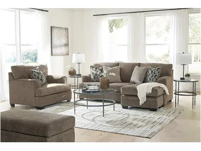 Stonemeade Sofa Chaise, Oversized Chair and Ottoman