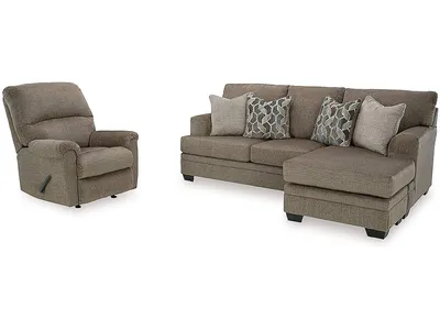 Stonemeade Sofa Chaise and Recliner - Alternative View