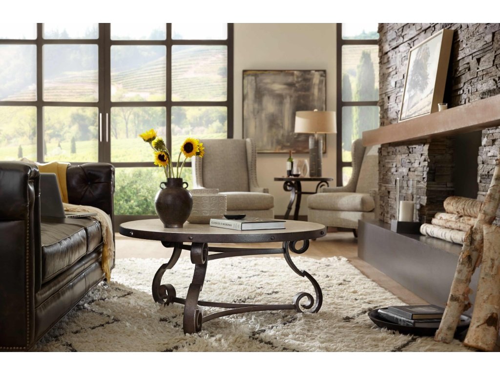 Luckenbach Metal and Stone End Table - image 2