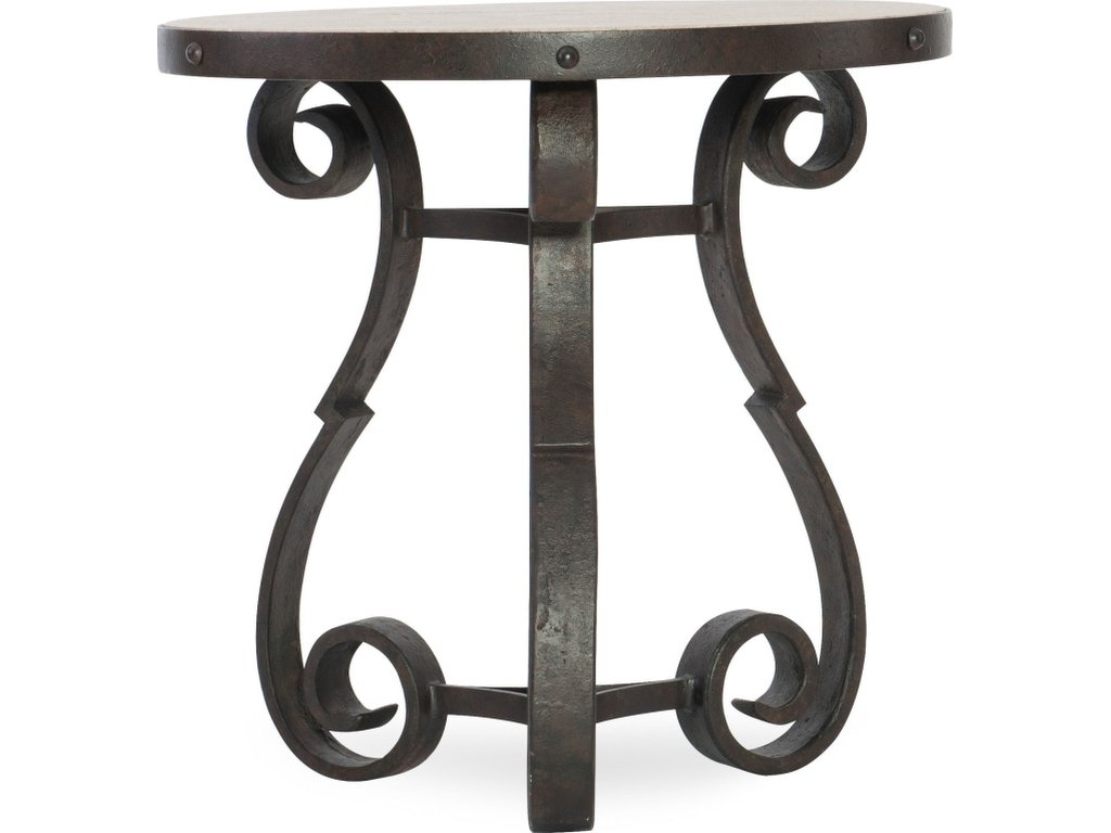 Luckenbach Metal and Stone End Table - main image