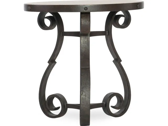 Luckenbach Metal and Stone End Table
