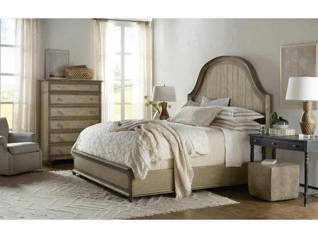 Alfresco Lauro King Panel Bed with Metal