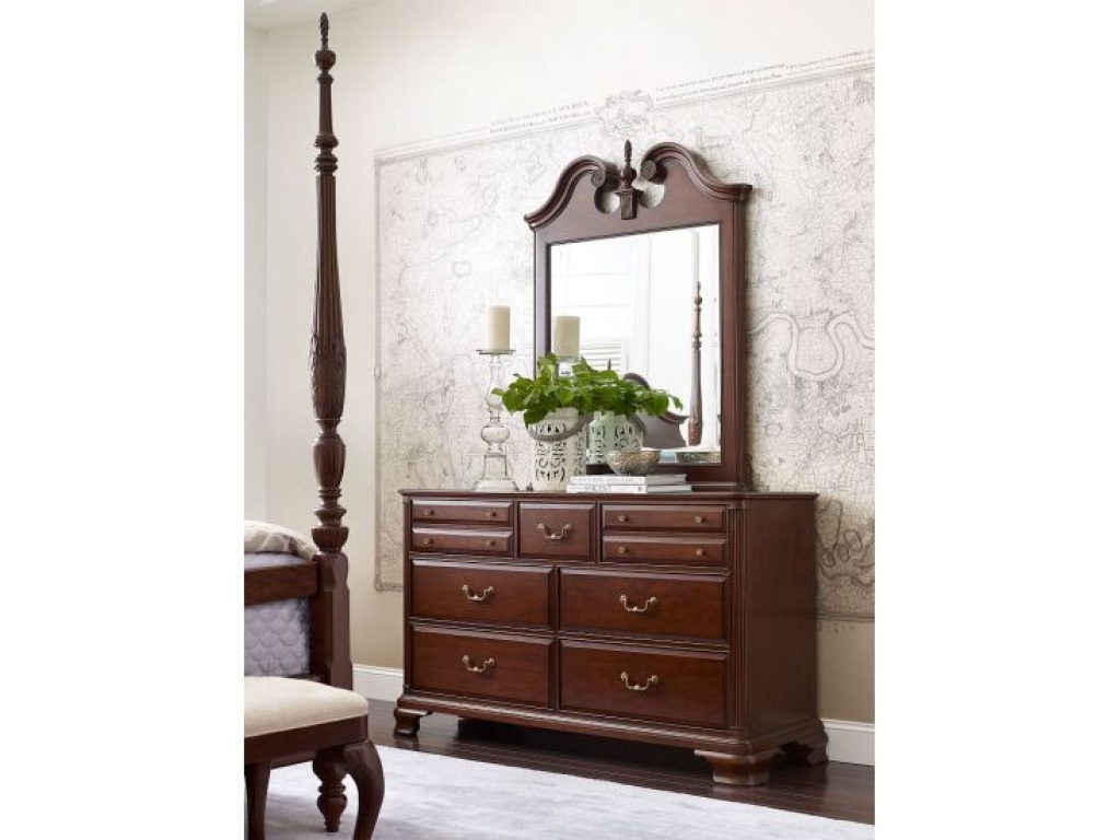 Vertical Pediment Mirror - image 1