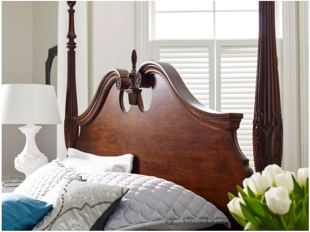 Rice Carved Queen Bed - Complete - image 2