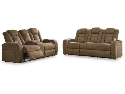 Wolfridge Power Reclining Sofa and Loveseat - Alternative View