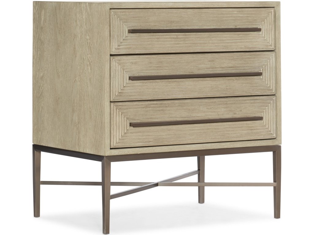 Cascade Three-Drawer Nightstand - main image