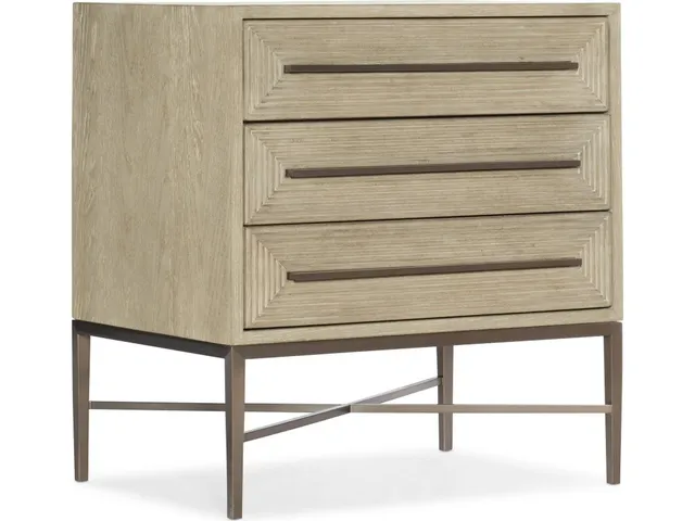 Cascade Three-Drawer Nightstand