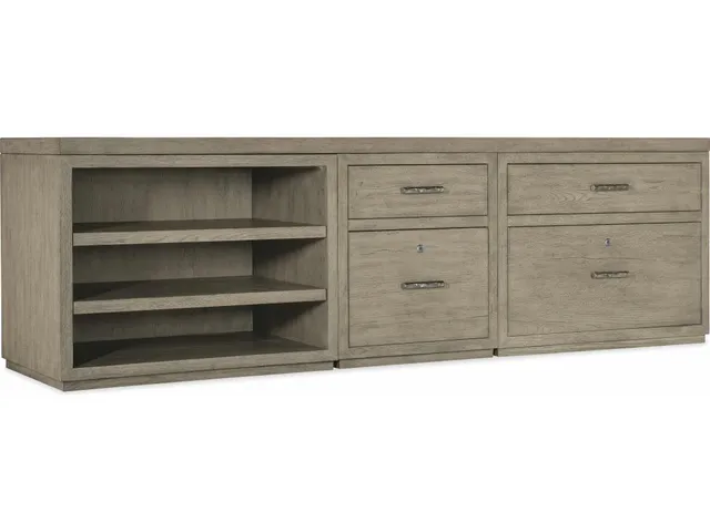 Linville Falls Credenza - 96in Top-Small File-Lateral File and Open