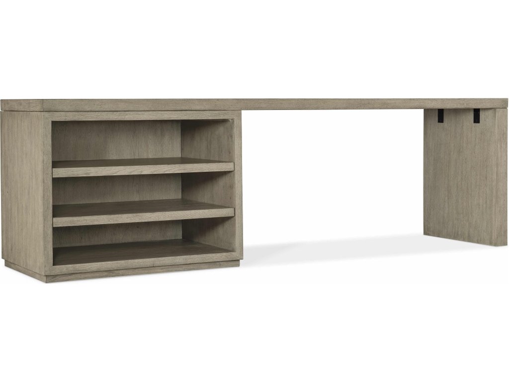Linville Falls Desk - 96in Top-Open Desk Cabinet and 1 Leg - main image
