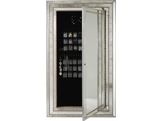Melange Glamour Floor Mirror w/Jewelry Armoire Storage - Alternative View