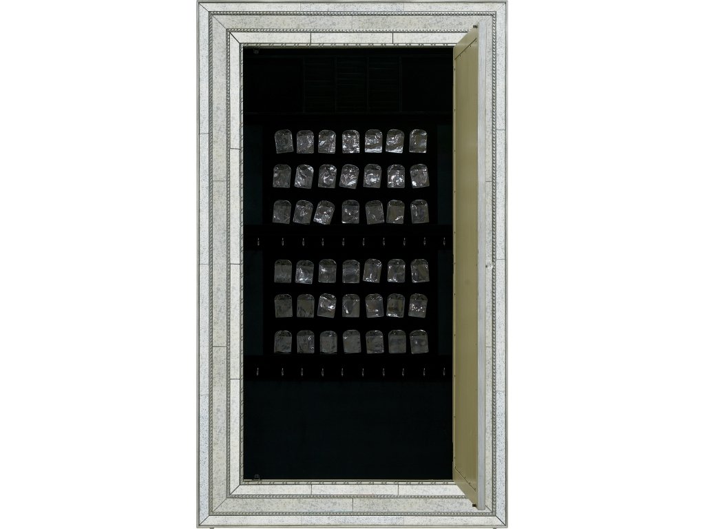 Melange Glamour Floor Mirror w/Jewelry Armoire Storage - image 2