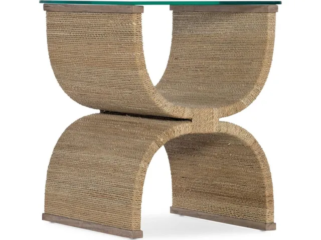 Melange Lenny Woven End Table