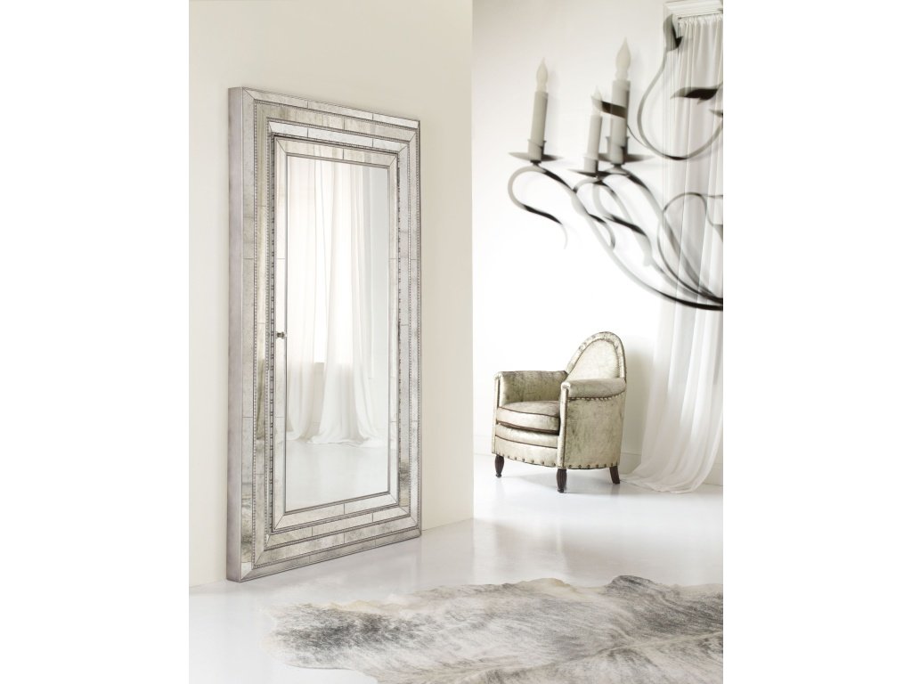 Melange Glamour Floor Mirror w/Jewelry Armoire Storage - image 4