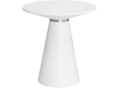White Chairside Table