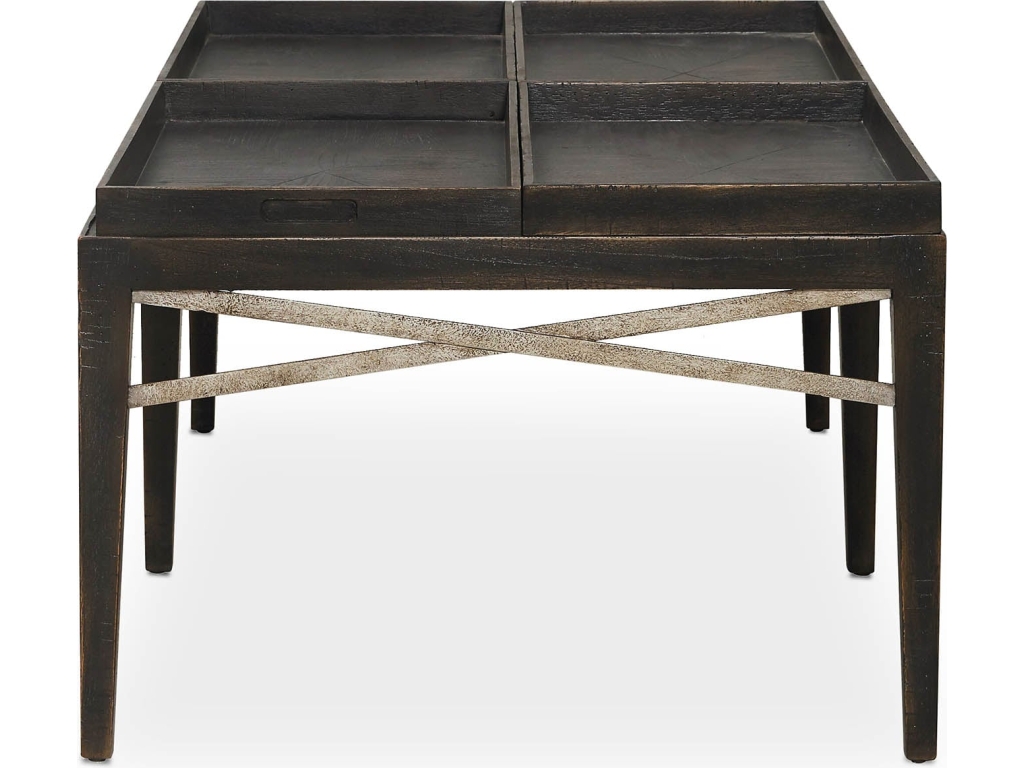 Woodridge Cavern Black Rectangular Cocktail Table - image 2