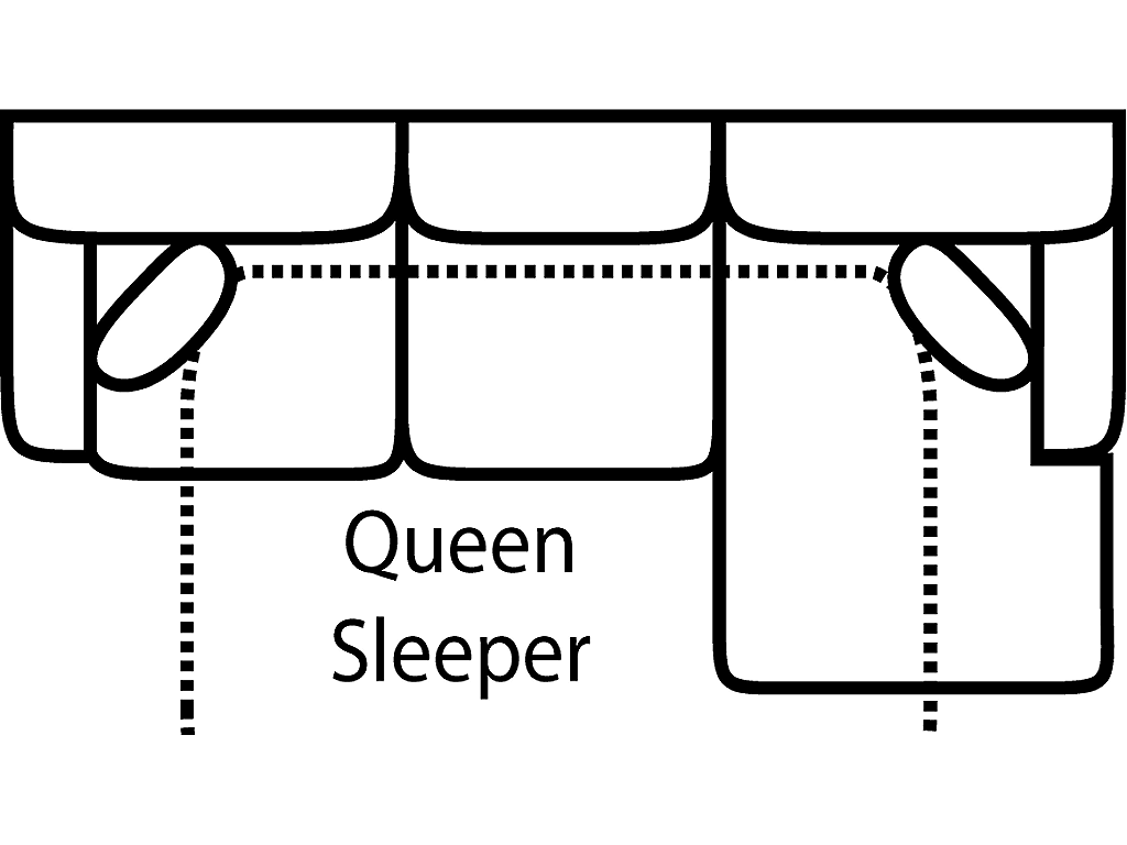 Sofa Chaise Qn. Sleeper Gel - image 1