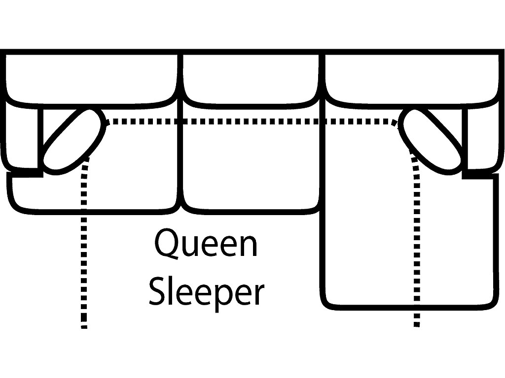 Sofa Chaise Qn. Sleeper Gel - image 1