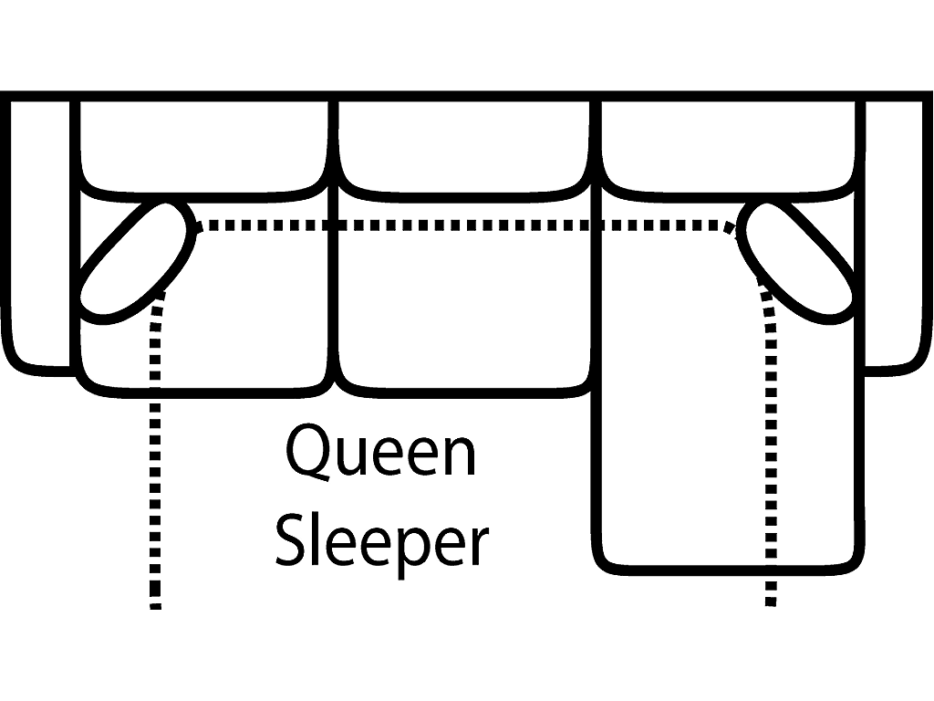 Sofa Chaise Qn. Sleeper Gel - image 1
