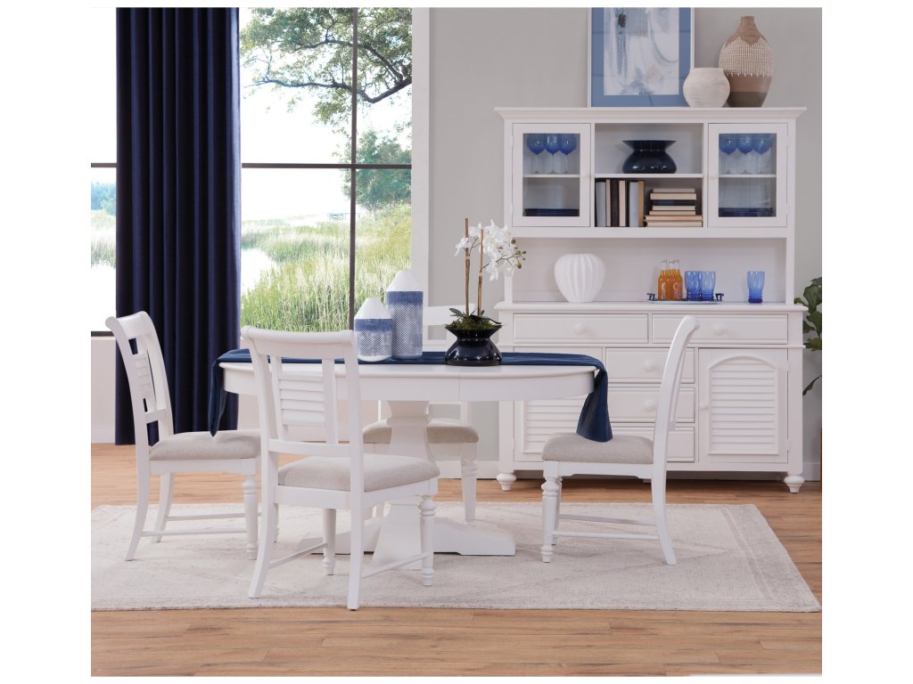 6510 Cottage Traditions 5 Pc Dining Set – Ped Table, 4 Side Chairs - main image