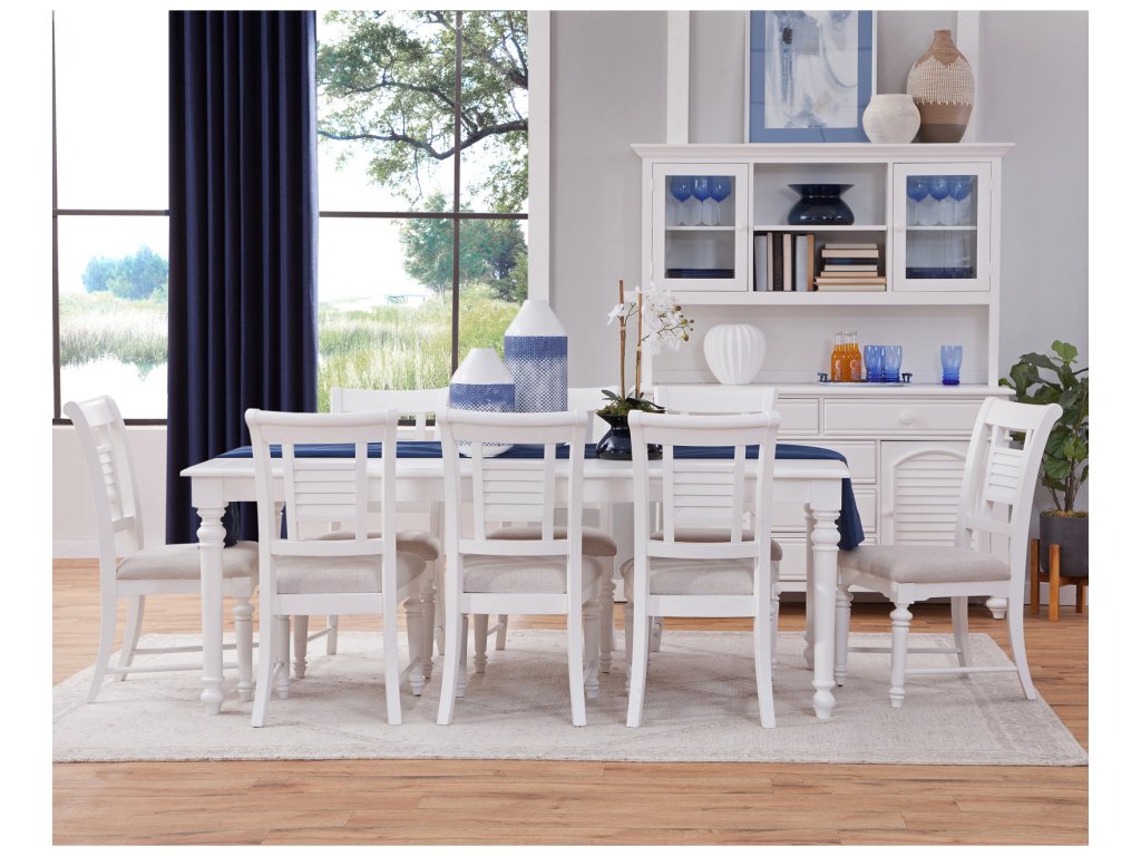 6510 Cottage Traditions 9 Pc Dining Set – Leg Table, 6 Side Chairs, Server, Hutch - main image