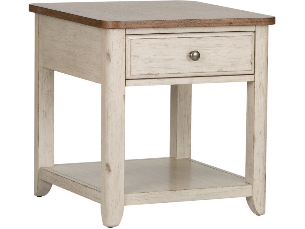 End Table with Basket - image 1