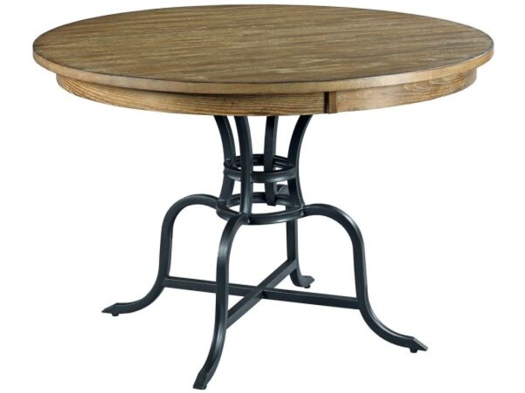 54" Round Dining Table With Metal Base - main image